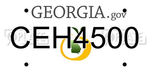 CEH4500 Georgia License Plate
