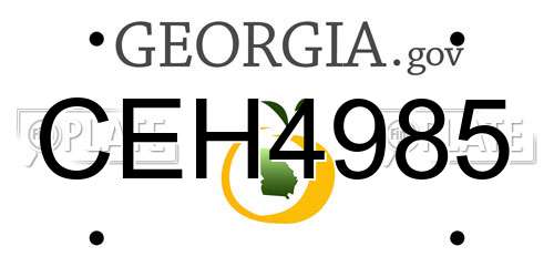 CEH4985 Georgia License Plate