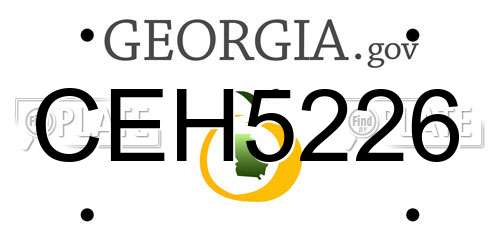 CEH5226 Georgia License Plate