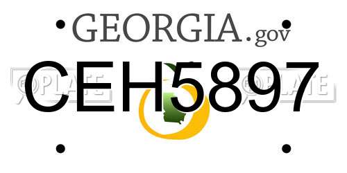 CEH5897 Georgia License Plate