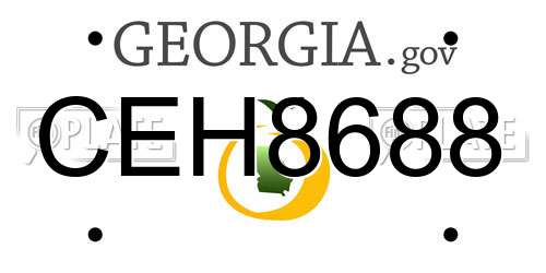 CEH8688 Georgia License Plate