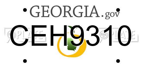 CEH9310 Georgia License Plate