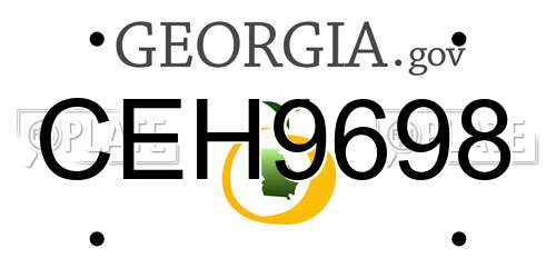 CEH9698 Georgia License Plate
