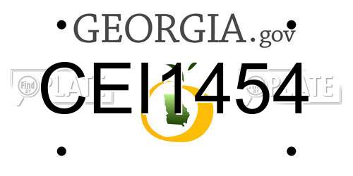 CEI1454 Georgia License Plate
