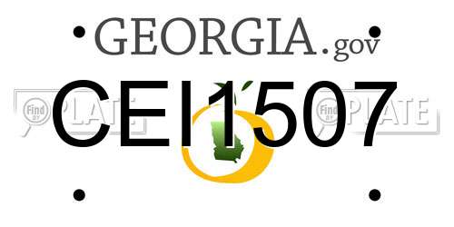 CEI1507 Georgia License Plate