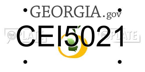 CEI5021 Georgia License Plate