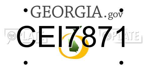 CEI7871 Georgia License Plate