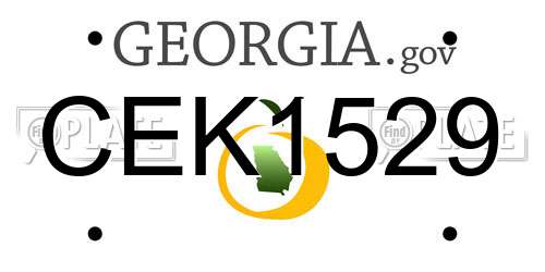 CEK1529 Georgia License Plate