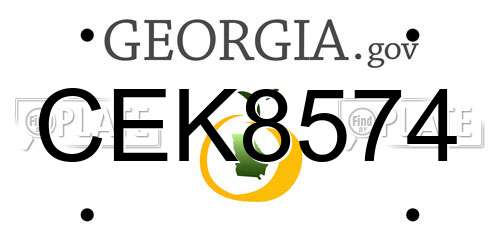 CEK8574 Georgia License Plate