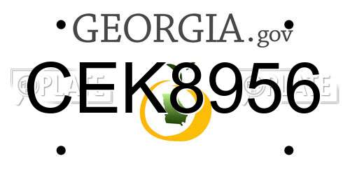 CEK8956 Georgia License Plate