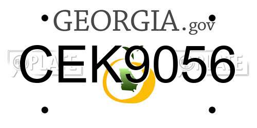CEK9056 Georgia License Plate