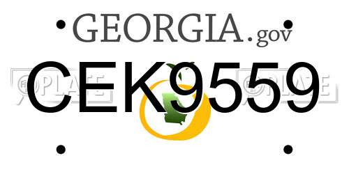 CEK9559 Georgia License Plate