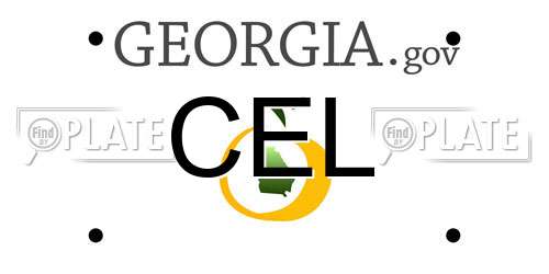 CEL Georgia License Plate
