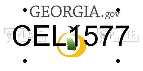 CEL1577 Georgia License Plate