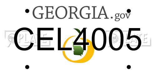 CEL4005 Georgia License Plate