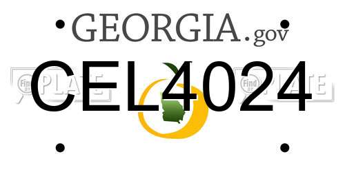 CEL4024 Georgia License Plate