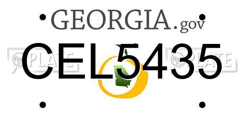 CEL5435 Georgia License Plate