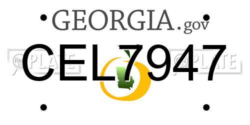 CEL7947 Georgia License Plate