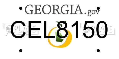CEL8150 Georgia License Plate