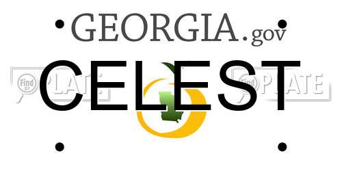 CELEST Georgia License Plate
