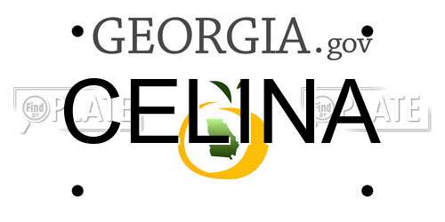 CELINA Georgia License Plate