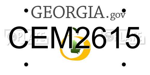 CEM2615 Georgia License Plate