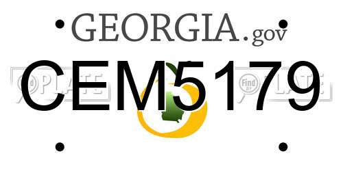 CEM5179 Georgia License Plate