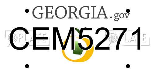 CEM5271 Georgia License Plate