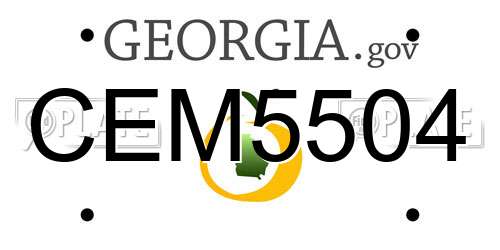 CEM5504 Georgia License Plate