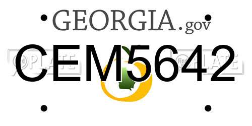 CEM5642 Georgia License Plate
