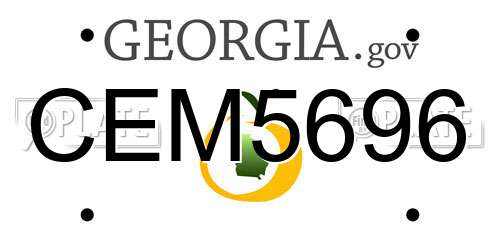 CEM5696 Georgia License Plate