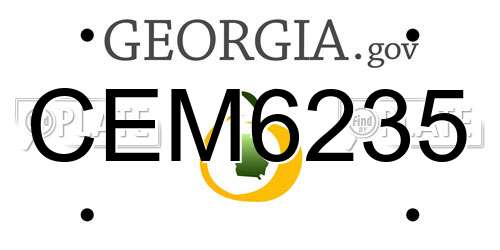 CEM6235 Georgia License Plate
