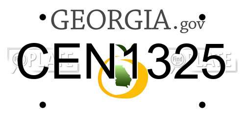 CEN1325 Georgia License Plate
