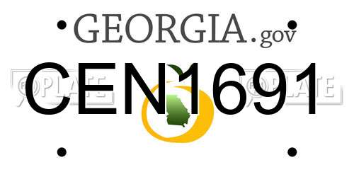 CEN1691 Georgia License Plate