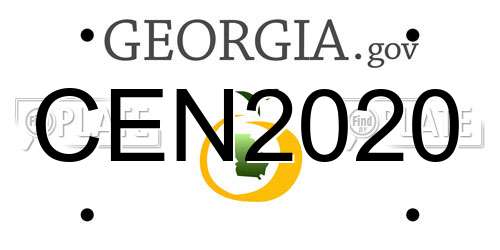 CEN2020 Georgia License Plate