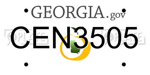 CEN3505 Georgia License Plate
