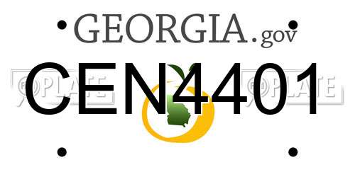 CEN4401 Georgia License Plate