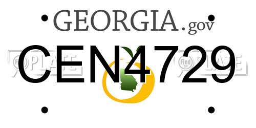CEN4729 Georgia License Plate