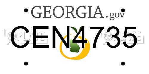 CEN4735 Georgia License Plate