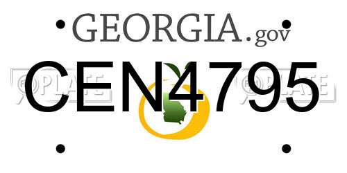 CEN4795 Georgia License Plate