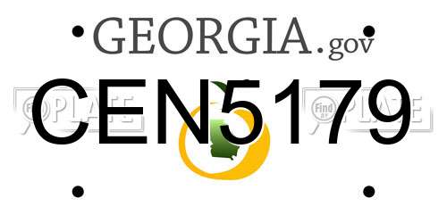 CEN5179 Georgia License Plate