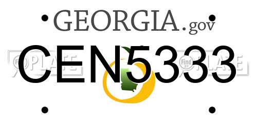 CEN5333 Georgia License Plate