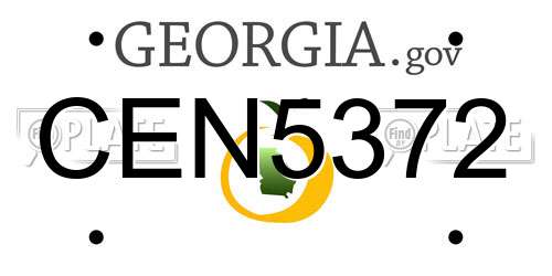 CEN5372 Georgia License Plate