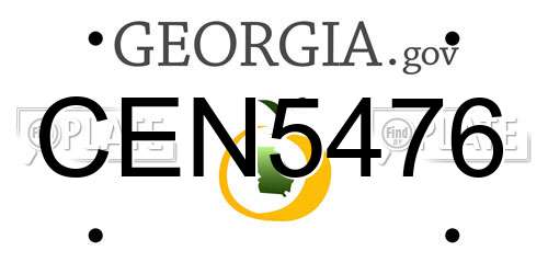 CEN5476 Georgia License Plate