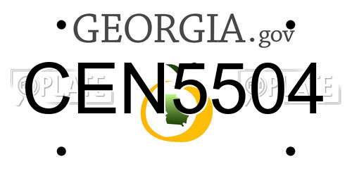 CEN5504 Georgia License Plate