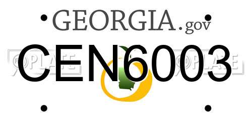 CEN6003 Georgia License Plate