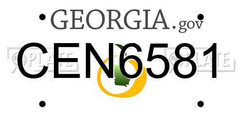 CEN6581 Georgia License Plate