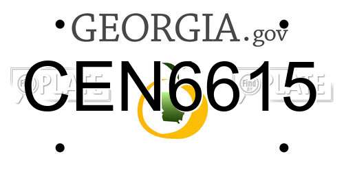 CEN6615 Georgia License Plate