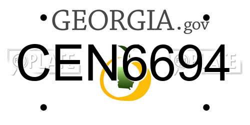 CEN6694 Georgia License Plate