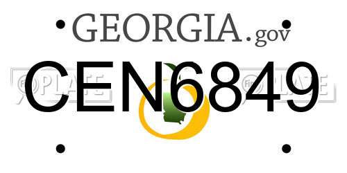 CEN6849 Georgia License Plate